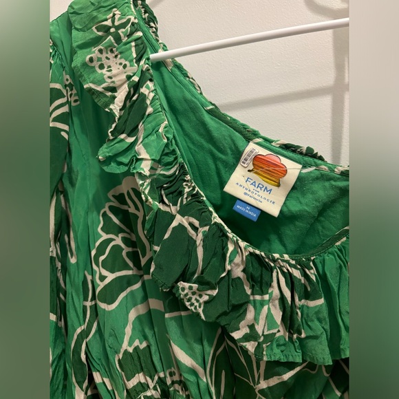 FARM Rio Printed One-Shoulder Ruffle Dress Size Medium - Picture 7 of 9